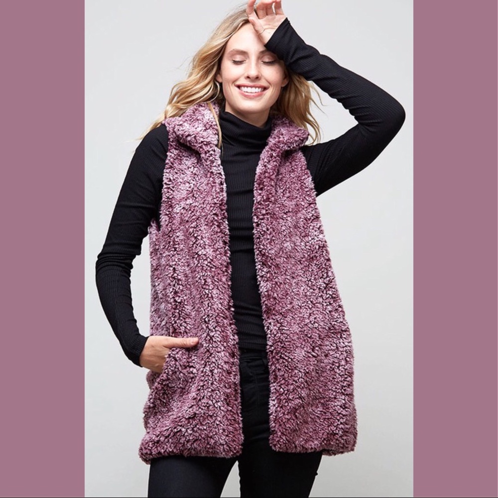 🆕5⭐️Best Seller Teddy Faux Vest - Picture 3 of 5